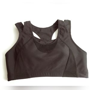Sport Bra Raceback Seamless Size L Black Running Athletic